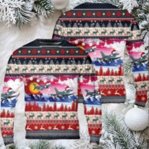 Us Air Force Colorado Air National Guard 140Th Wing F 16 Falcon Christmas Sweater 3D