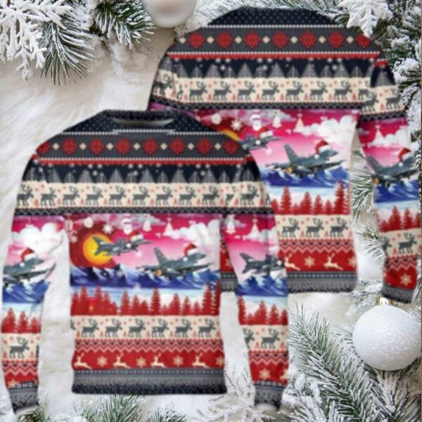 Us Air Force Colorado Air National Guard 140Th Wing F 16 Falcon Christmas Sweater 3D