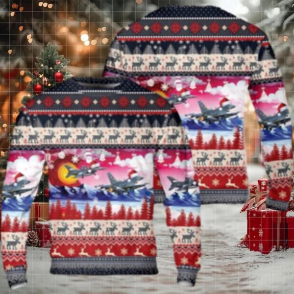 Us Air Force Colorado Air National Guard 140Th Wing F 16 Falcon Christmas Sweater 3D