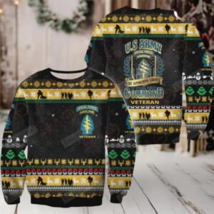 Us Army Veteran Ugly Christmas Sweater – Special Forces Airborne Holiday Apparel