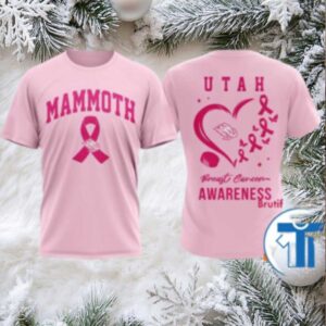 Utah Mammoth 2025 NHL Pink Breast Cancer Awareness Shirt