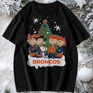Denver Broncos x Peanuts Characters Merry Christmas Broncos Shirt