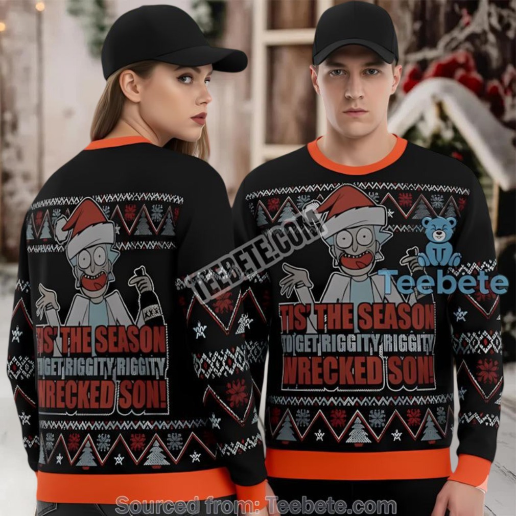 Rick And Morty Tis The Season Ugly Xmas Sweater Black Womens Rick And Morty Tis The Season Ugly Xmas Sweater Black Womens