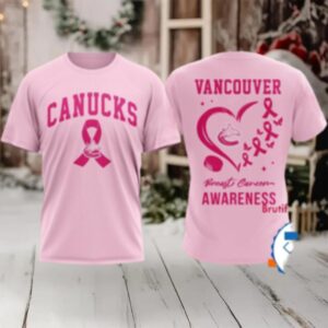 Vancouver Canucks 2025 NHL Pink Breast Cancer Awareness Shirt