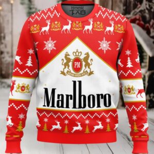 Marlboro Cigarette Ugly Christmas Sweater