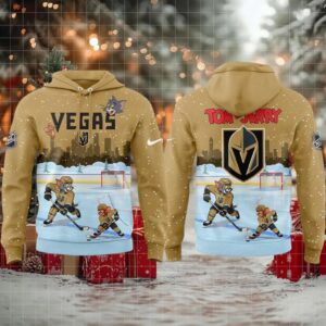 Vegas Golden Knights Tom And Jerry Playing Hockey In The Snow 2025 Hoodie T Shirt