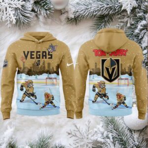 Vegas Golden Knights Tom And Jerry Playing Hockey In The Snow 2025 Hoodie T Shirt