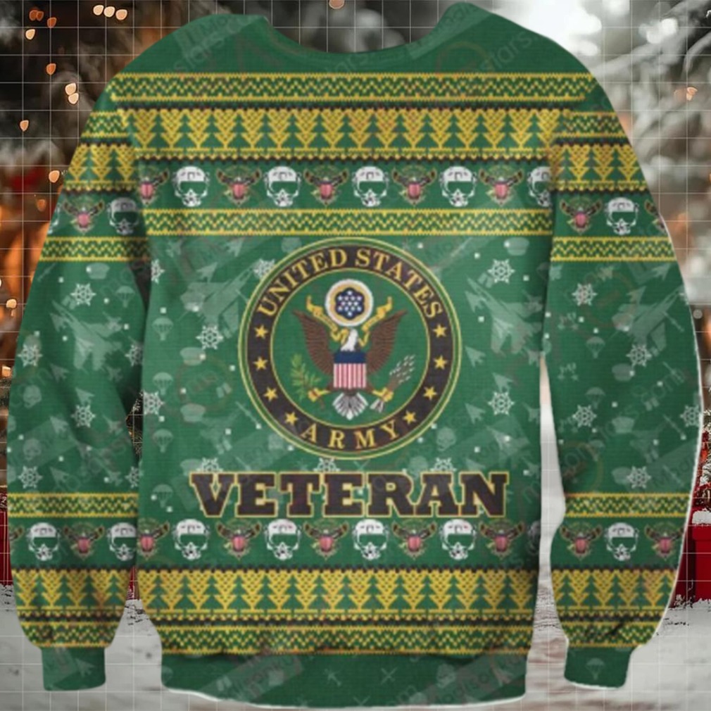 Veteran Christmas Sweater – Us Army Ugly Holiday Sweatshirt – Cozy & Festive