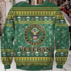 Veteran Christmas Sweater – Us Army Ugly Holiday Sweatshirt – Cozy & Festive