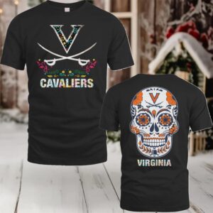 Virginia Cavaliers College Football Dia De Los Muertos T Shirt