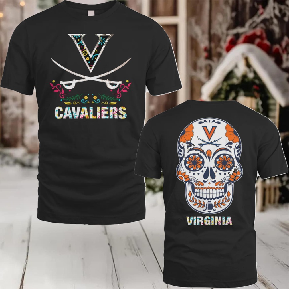 Virginia Cavaliers Dia De Los Muertos T Shirt College Football Fan Tee Virginia Cavaliers Dia De Los Muertos T Shirt College Football Fan Tee