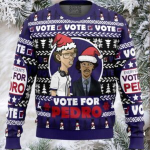 Vote for Pedro Napoleon Dynamite Ugly Christmas Sweater Vote for Pedro Napoleon Dynamite Ugly Christmas Sweater
