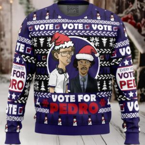 Vote for Pedro Napoleon Dynamite Ugly Christmas Sweater