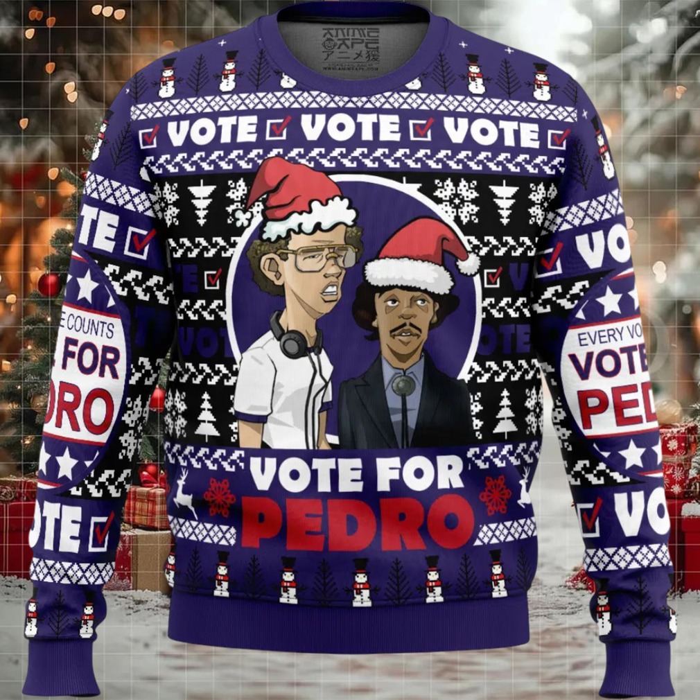 Vote for Pedro Napoleon Dynamite Ugly Christmas Sweater Vote for Pedro Napoleon Dynamite Ugly Christmas Sweater