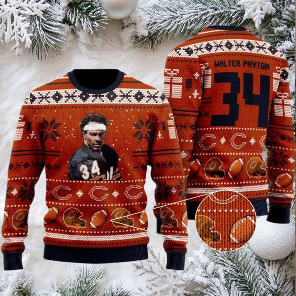 Walter Payton 34 Chicago Bears Nfl Christmas Sweater