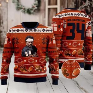 Walter Payton 34 Chicago Bears Nfl Christmas Sweater