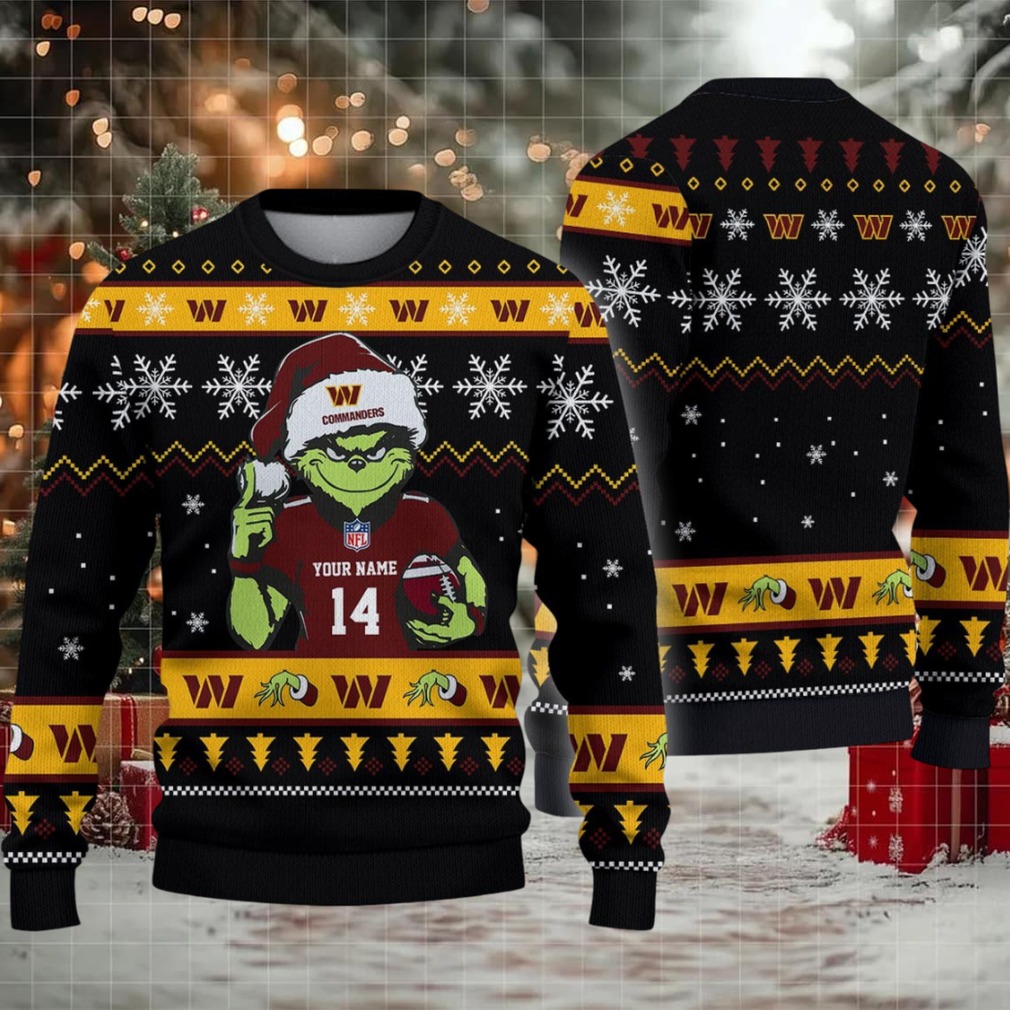 Washington Commanders Custom Christmas Ugly Sweater Washington Commanders Custom Christmas Ugly Sweater