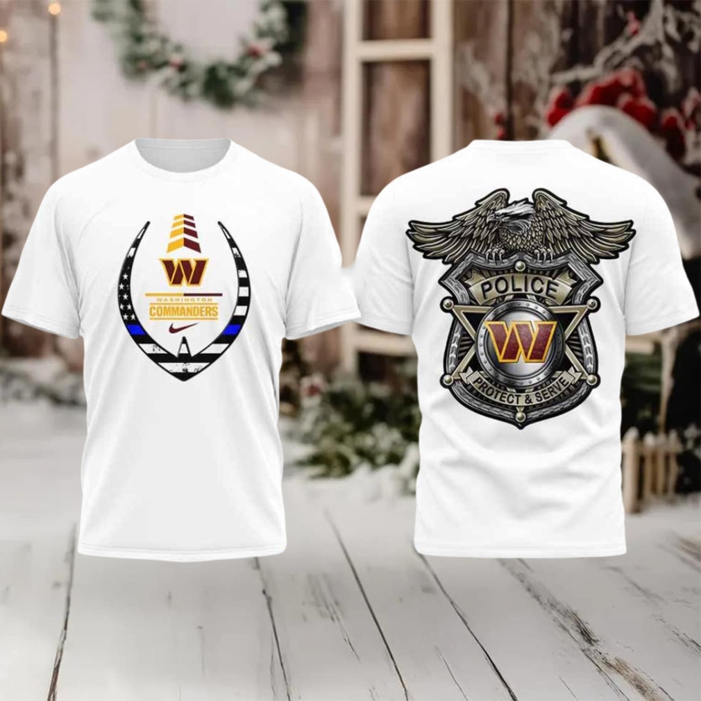 Washington Commanders Law Enforcement Appreciation Day 2 sided t shirt