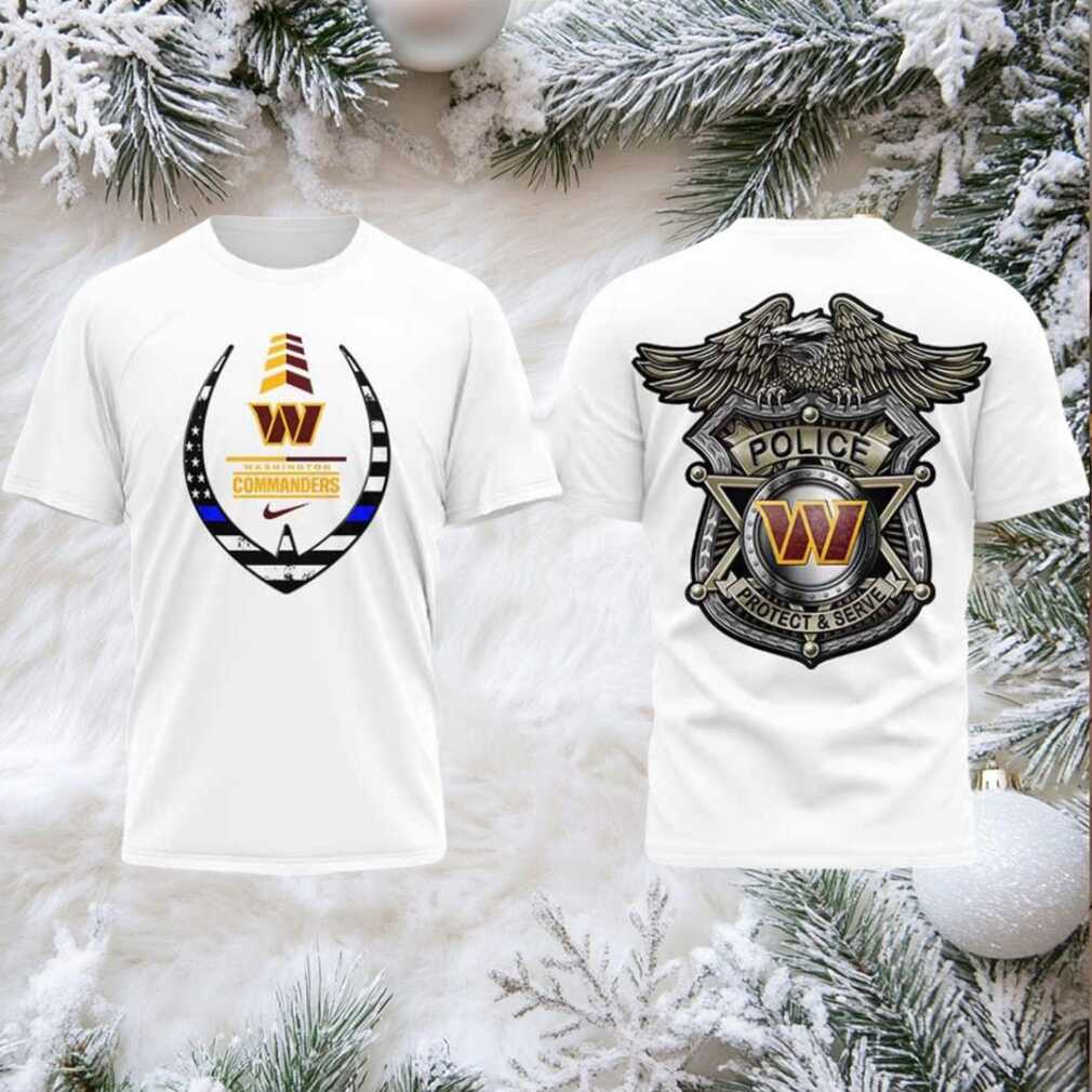 Washington Commanders Law Enforcement Appreciation Day 2 sided t shirt