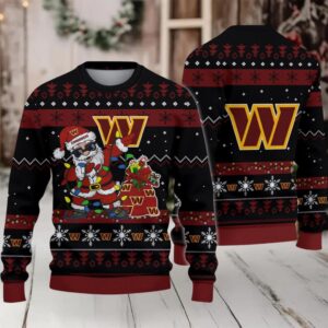 Washington Commanders Santa Claus Ugly Christmas Sweater