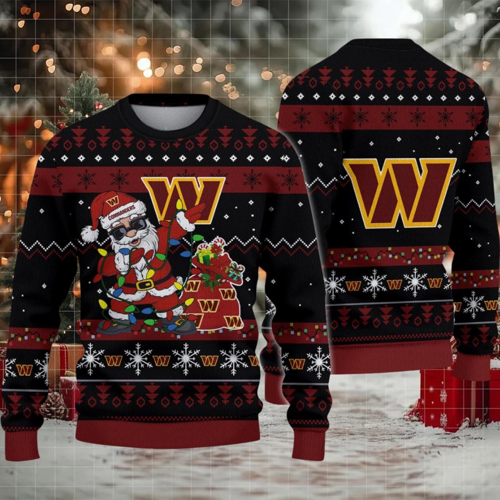 Washington Commanders Santa Claus Ugly Christmas Sweater Washington Commanders Santa Claus Ugly Christmas Sweater