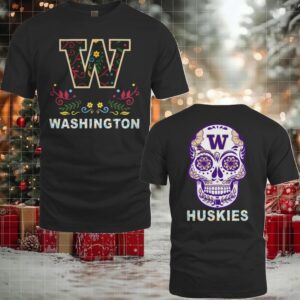Washington Huskies College Football Dia De Los Muertos T Shirt