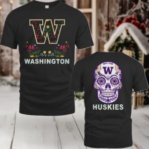 Washington Huskies College Football Dia De Los Muertos T Shirt