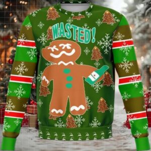 Wasted Meme 2025 Design 3d Ugly Christmas Sweater