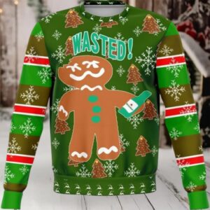 Wasted Meme 2025 Design 3d Ugly Christmas Sweater