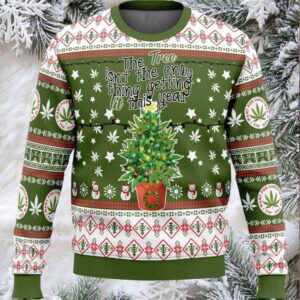 Weed Lit This Year Ugly Christmas Sweater