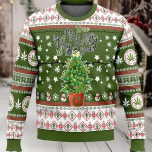 Weed Lit This Year Ugly Christmas Sweater