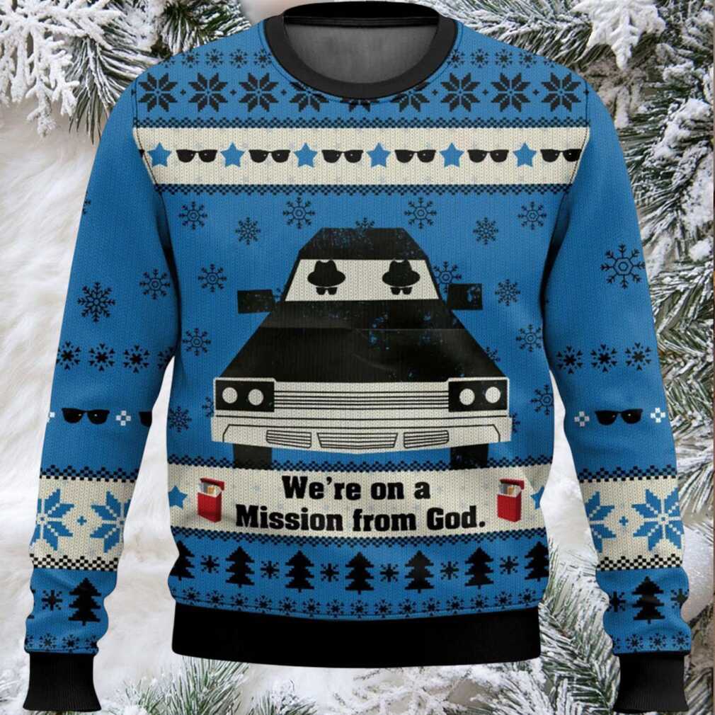 We’re On A Mission From God Ugly Christmas Sweater We’re On A Mission From God Ugly Christmas Sweater