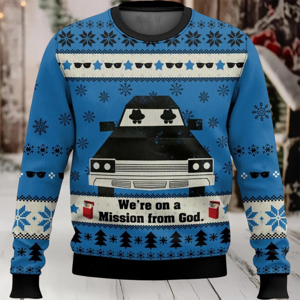 We’re On A Mission From God Ugly Christmas Sweater We’re On A Mission From God Ugly Christmas Sweater