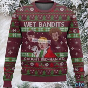 Wet Bandits Caught Redhanded Home Alone Ugly Christmas Sweater Cheap Red Wet Bandits Caught Redhanded Home Alone Ugly Christmas Sweater Cheap Red