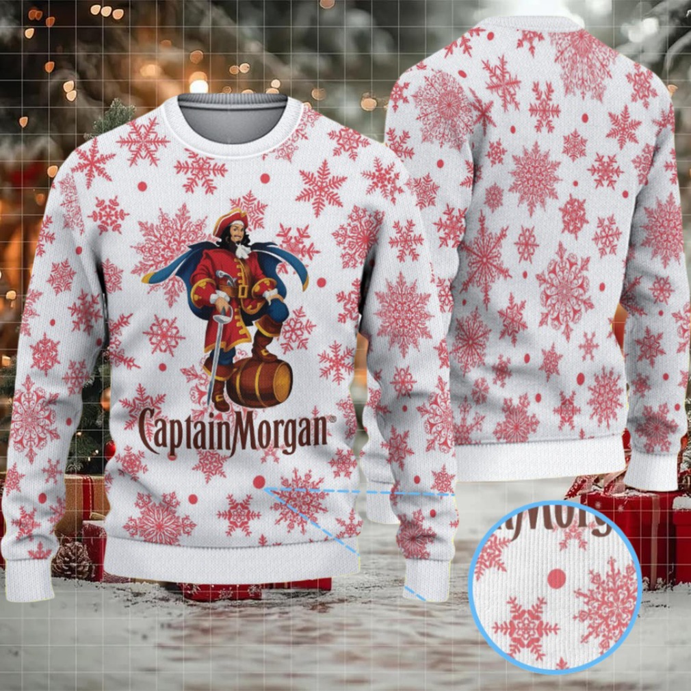 White & Red All Over Snowflake Bacardi Ugly Christmas Sweater White & Red All Over Snowflake Bacardi Ugly Christmas Sweater