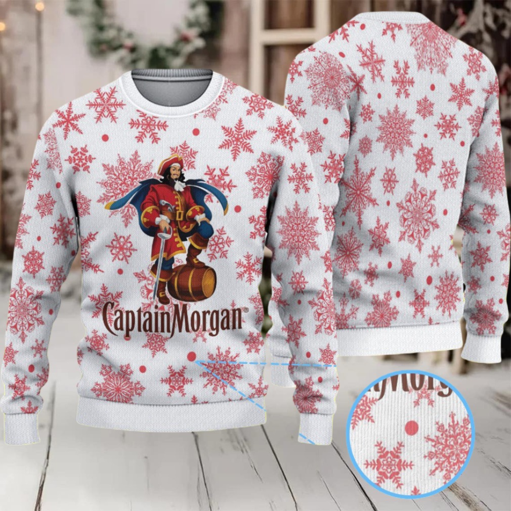 White & Red All Over Snowflake Bacardi Ugly Christmas Sweater White & Red All Over Snowflake Bacardi Ugly Christmas Sweater