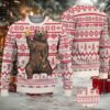 White Ugly Christmas Sweater with Blue Snowflake Pattern Featuring Rick and Morty Portal White Ugly Christmas Sweater with Blue Snowflake Pattern Featuring Rick and Morty Portal