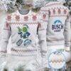 Brown White Snowflake Pattern “Drink Up Grinches – It’s Christmas” Ugly Christmas Sweater Featuring Jameson Irish Whiskey