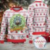 Maroon Ugly Christmas Sweater with Reindeer and Snowflake Pattern Featuring Rick and Morty Portal Adventure Maroon Ugly Christmas Sweater with Reindeer and Snowflake Pattern Featuring Rick and Morty Portal Adventure