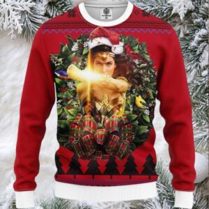 Wonder Woman Light Fight Noel Mc Ugly Christmas Sweater Thanksgiving Gift