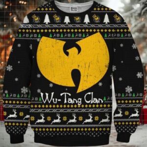 Wu Tang Clan Logo Signature Christmas Tree 2025 Ugly Christmas Sweater