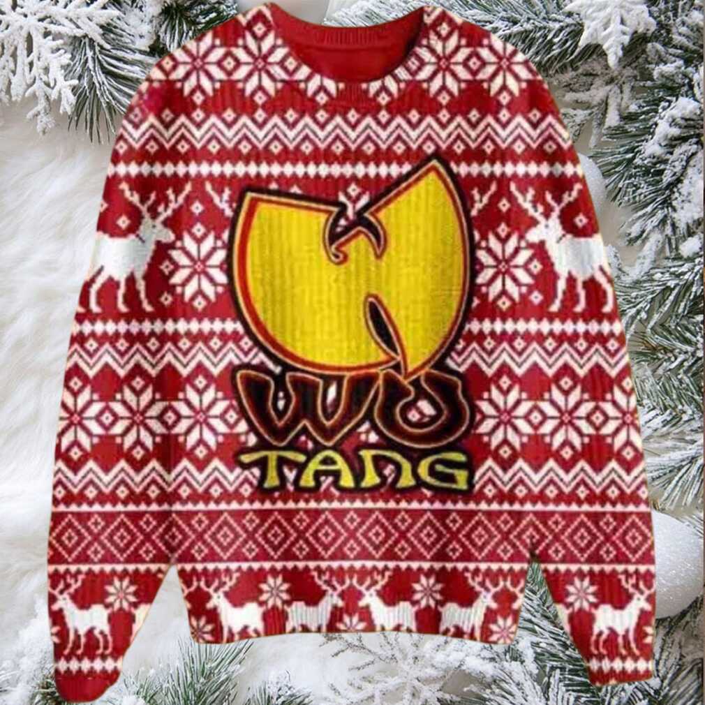 Wu Tang Clan Logo Signature Red White 2025 Ugly Christmas Sweater Wu Tang Clan Logo Signature Red White 2025 Ugly Christmas Sweater