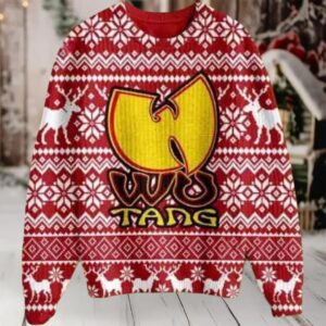 Wu Tang Clan Logo Signature Red White 2025 Ugly Christmas Sweater