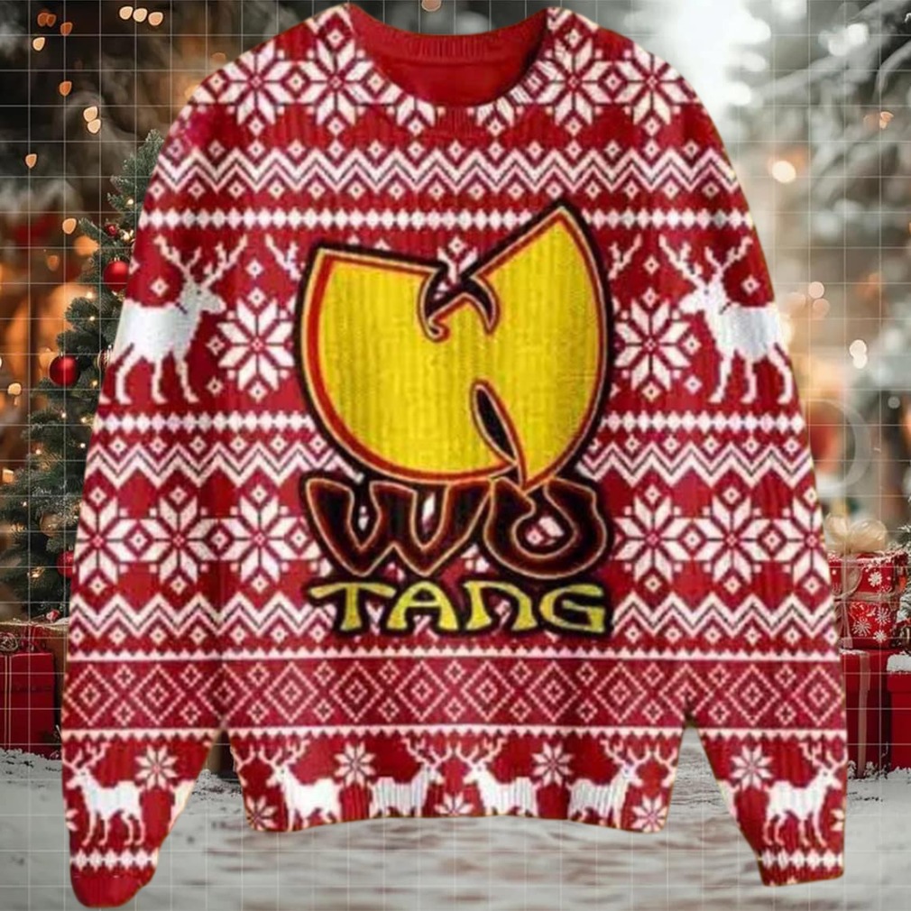 Wu Tang Clan Logo Signature Red White 2025 Ugly Christmas Sweater Wu Tang Clan Logo Signature Red White 2025 Ugly Christmas Sweater