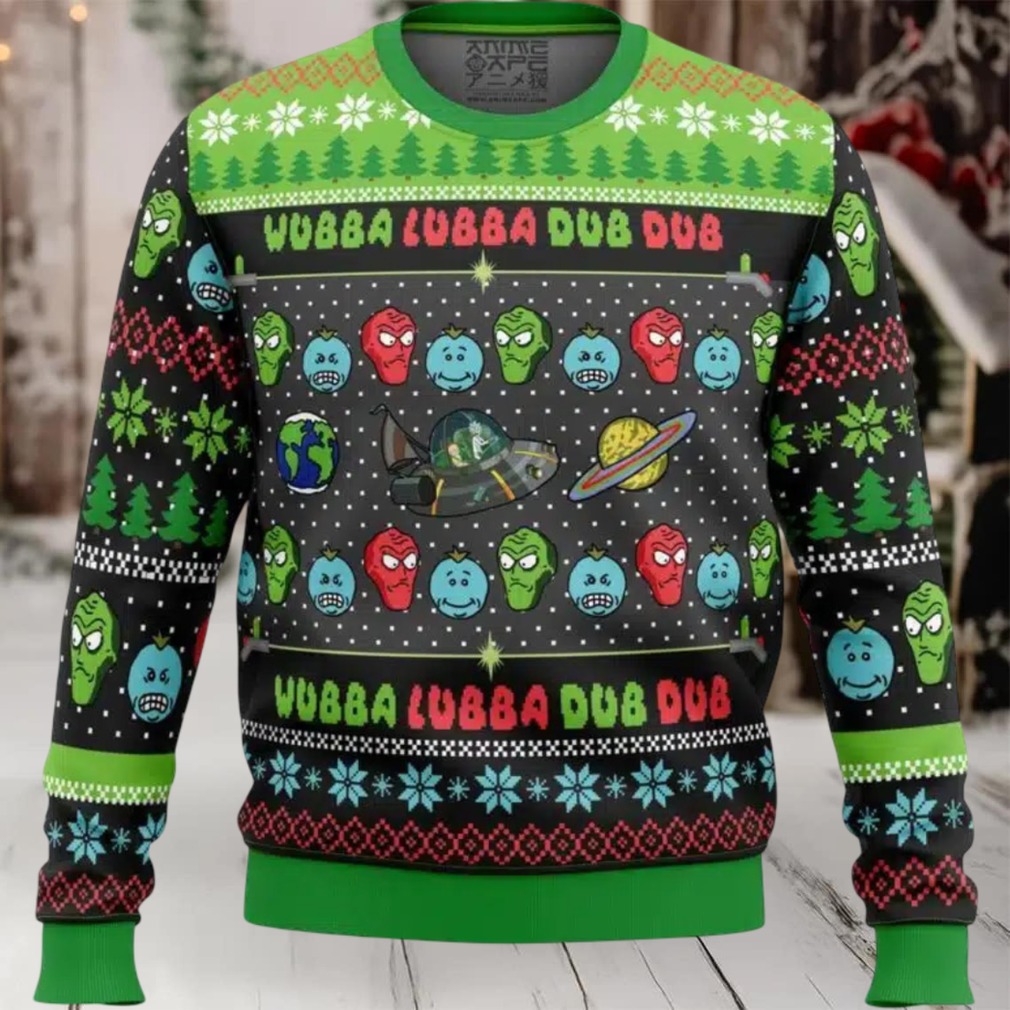 Wubba Lubba Rick and Morty Ugly Christmas Sweater