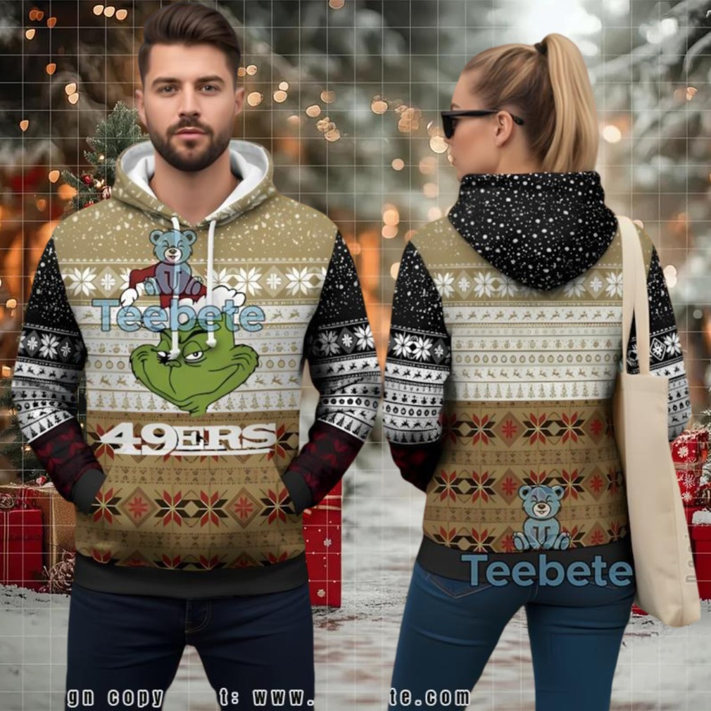 San Francisco 49Ers The Grinch Ugly Christmas Style 3D Hoodie San Francisco 49Ers The Grinch Ugly Christmas Style 3D Hoodie
