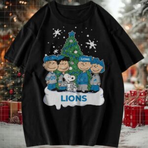 Snoopy and Friends Detroit Lions Christmas Shirt