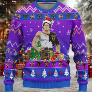 Yami Sukehiro Anime Ugly Christmas Sweater Black Clover Xmas Gift
