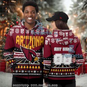 Personalized Arizona Cardinals Stadium Ugly 3D Hoodie Women