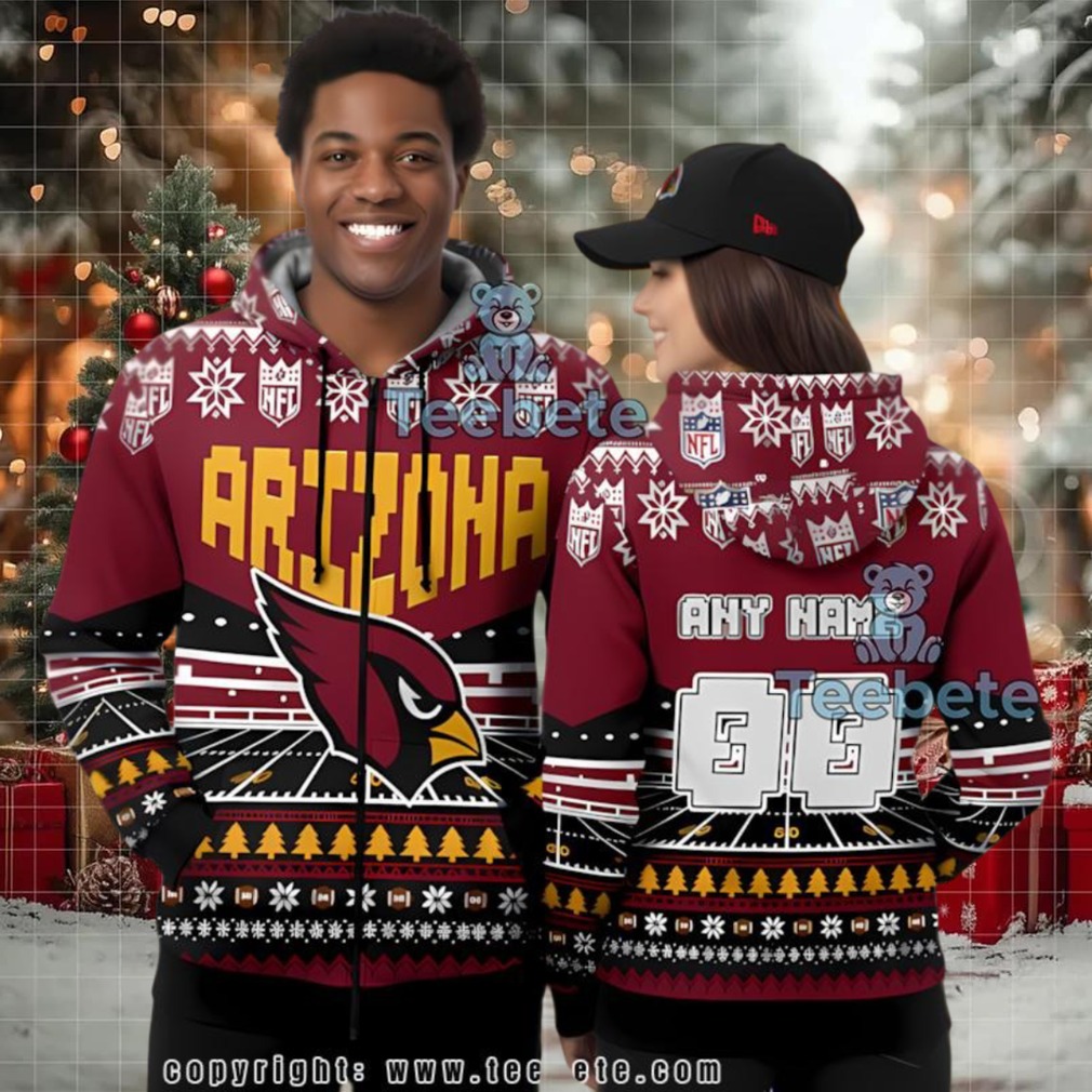 Personalized Arizona Cardinals Stadium Ugly 3D Hoodie Women